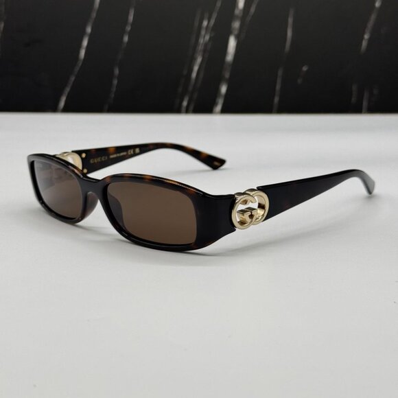 NEW GG1661S 002 GUCCI DARK HAVANA WOMEN GUCCI SUNGLASSES - Picture 7 of 14